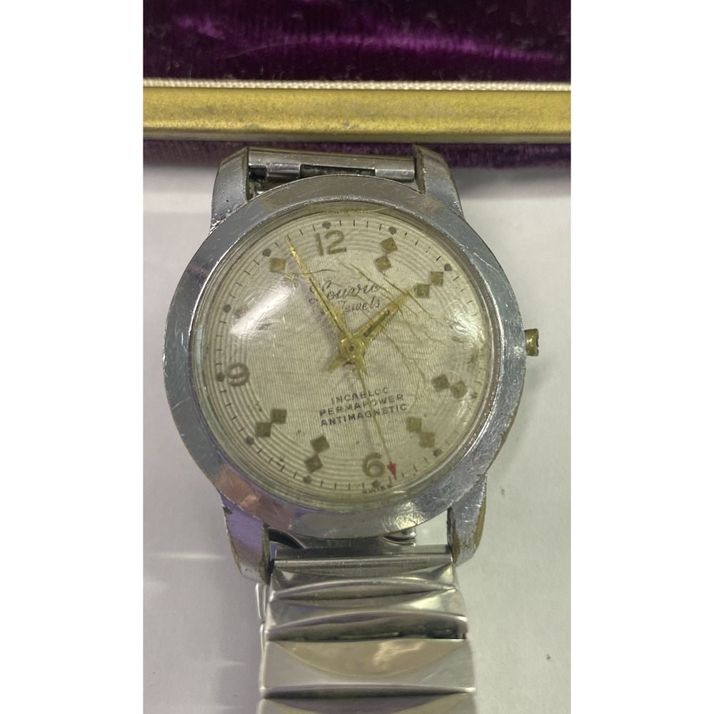 Louvic 1960s Vintage 17 Jewel Self-Winding Wrist Watch Gold Plated
